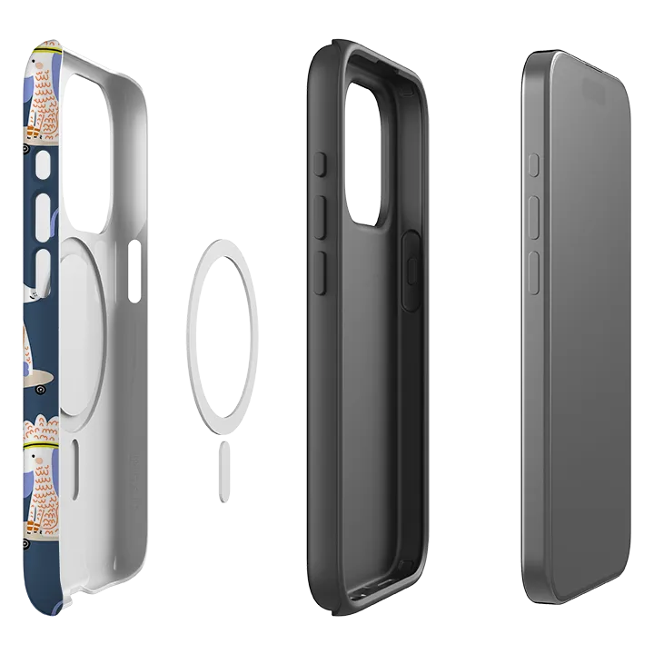 Light Form Non slip grip iPhone MagSafe Tough Case - Skater Dogs