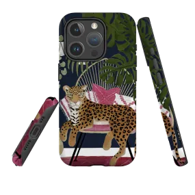 Modern Edge Light Frame iPhone MagSafe Tough Case - Boho Leopard By Bex Parkin