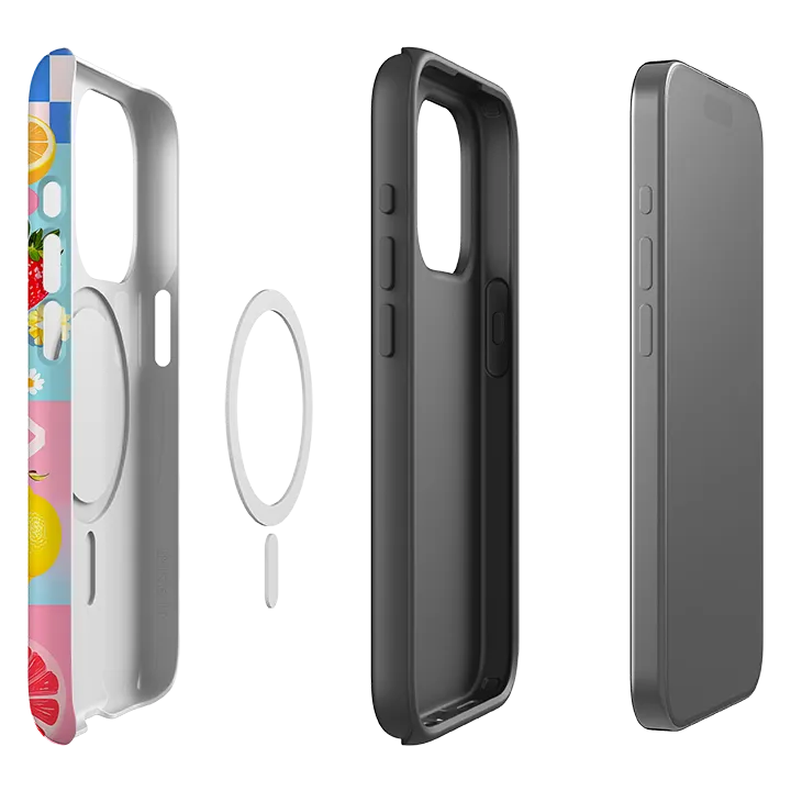 Soft Silicone Ultra Slim iPhone MagSafe Tough Case - Lemon Festival