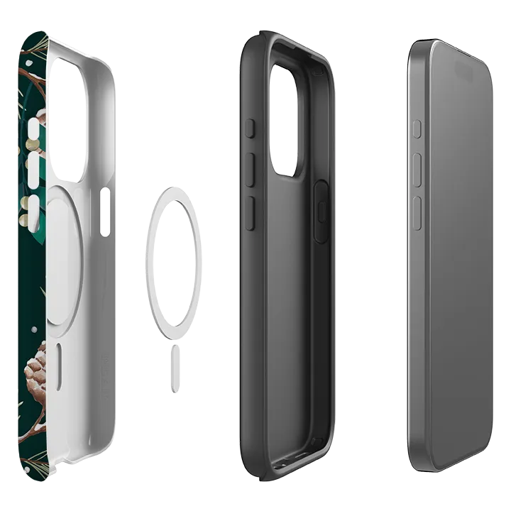 High End Look iPhone MagSafe Tough Case - Robin Pine Cones By Bex Parkin