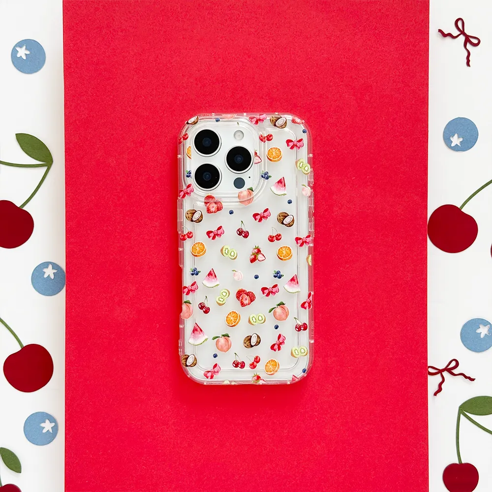 Classic Style Clear Phone Case - Tutti Fruiti