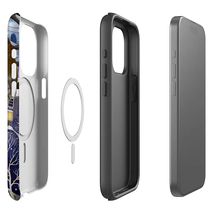 Minimal Feature Precision Cutouts iPhone MagSafe Tough Case -  Advent Owl By Bex Parkin