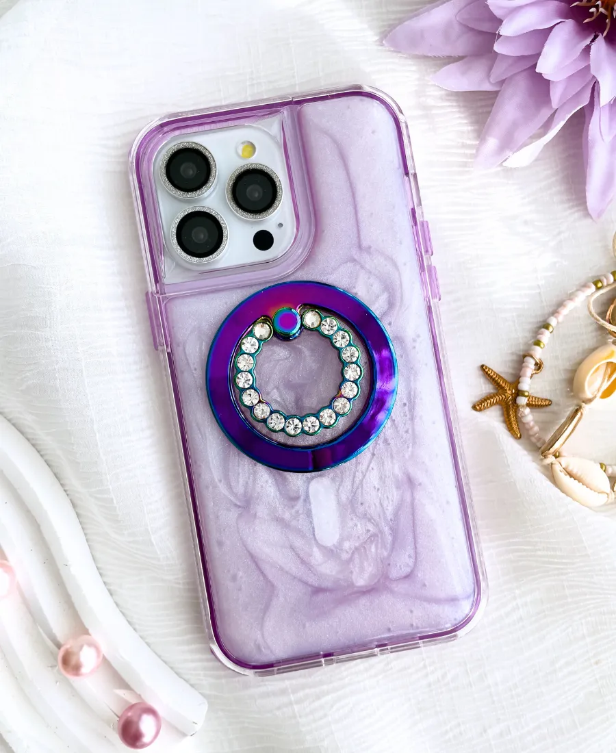 Purple Mystic MagSafe Phone Case Button Cover