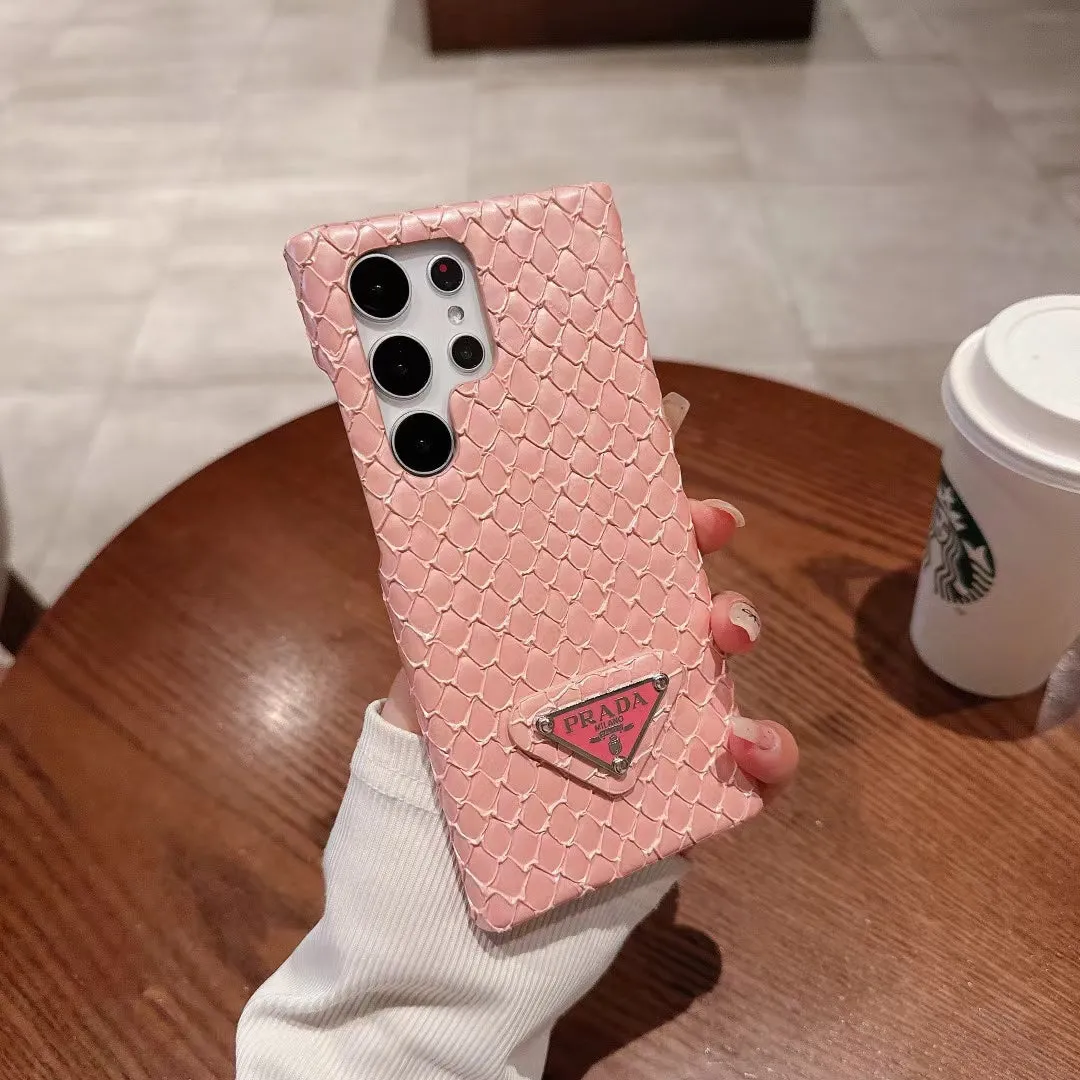 Frosted surface Shock Surface Layer Stylish PR Snake Print Phone Case for Samsung Galaxy