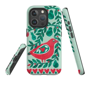 Stylish Form Rugged Outline iPhone MagSafe Tough Case - Partridge With Pears By Tracey English