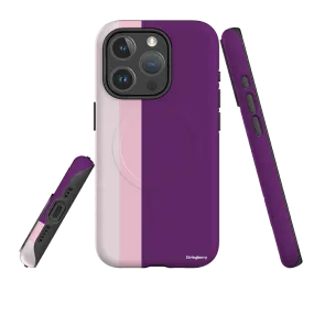 Hybrid Pattern Texture Soft Design iPhone MagSafe Tough Case - Lyon Chroma Stripe