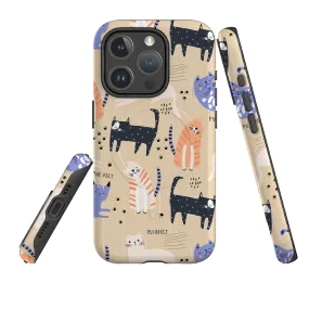 Compact Texture Smooth Protection iPhone MagSafe Tough Case - Purrfect