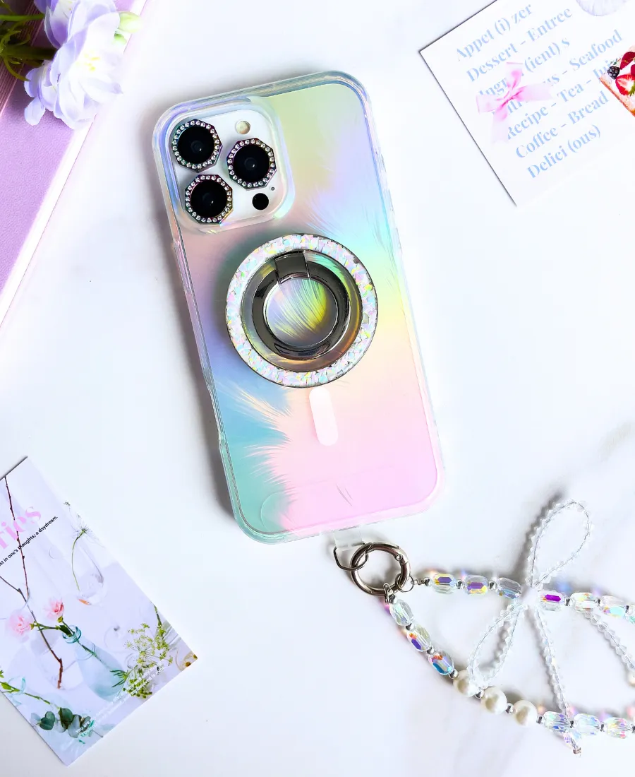 Comfort Edge Texture Rugged Edge Texture Moonstone Holo MagSafe Phone Case