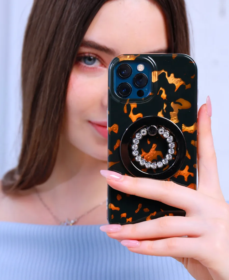 Tortoiseshell MagSafe Phone Case Flexible Pattern Texture