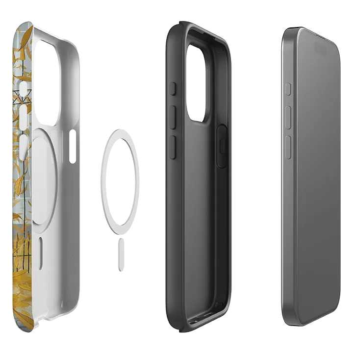 Compact Build Soft Finish Layer iPhone MagSafe Tough Case - London In Leaves By Maja Lindberg