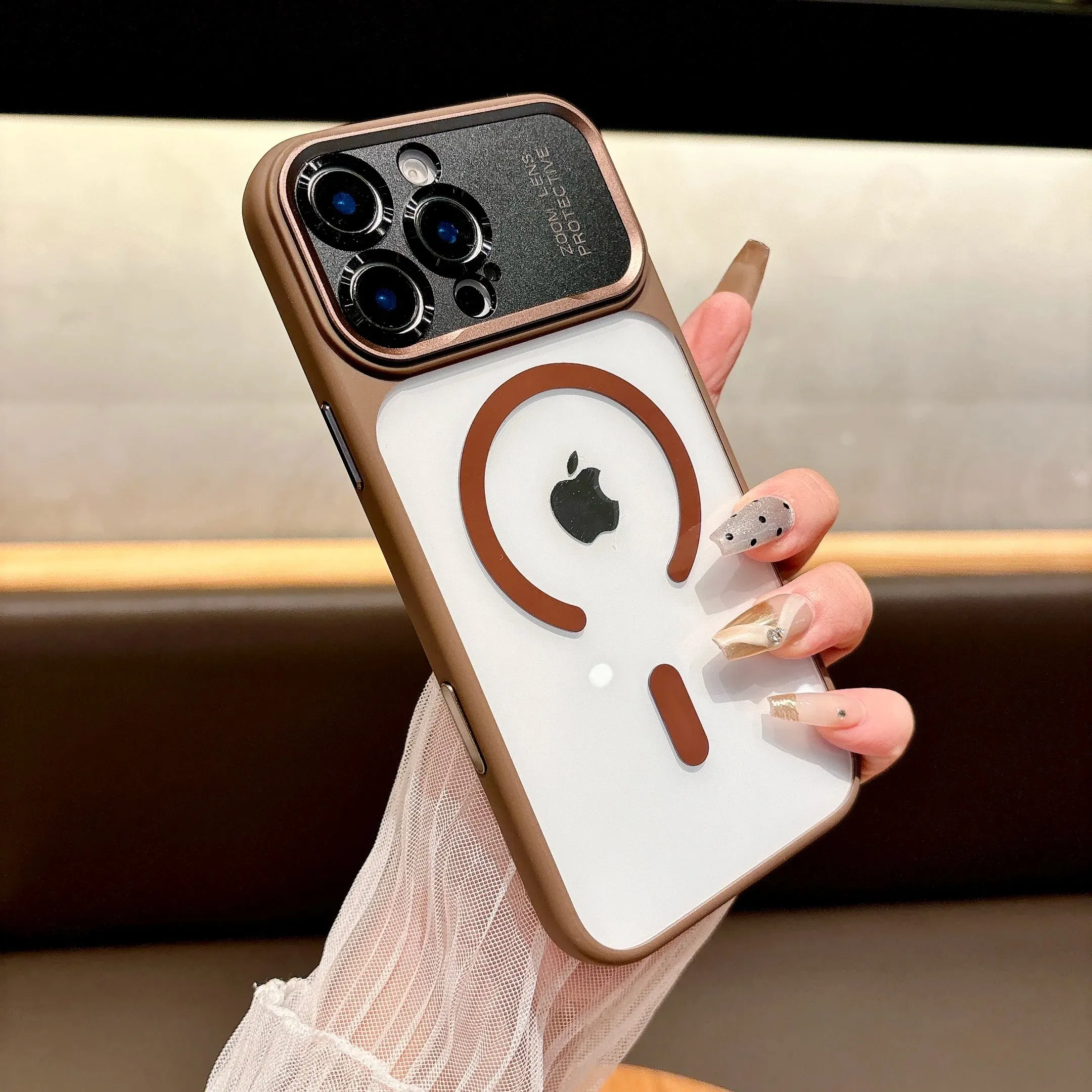 Hybrid Finish Clear Frame Clear Magnetic Case For iPhone 17 / 16 / 15 / 14