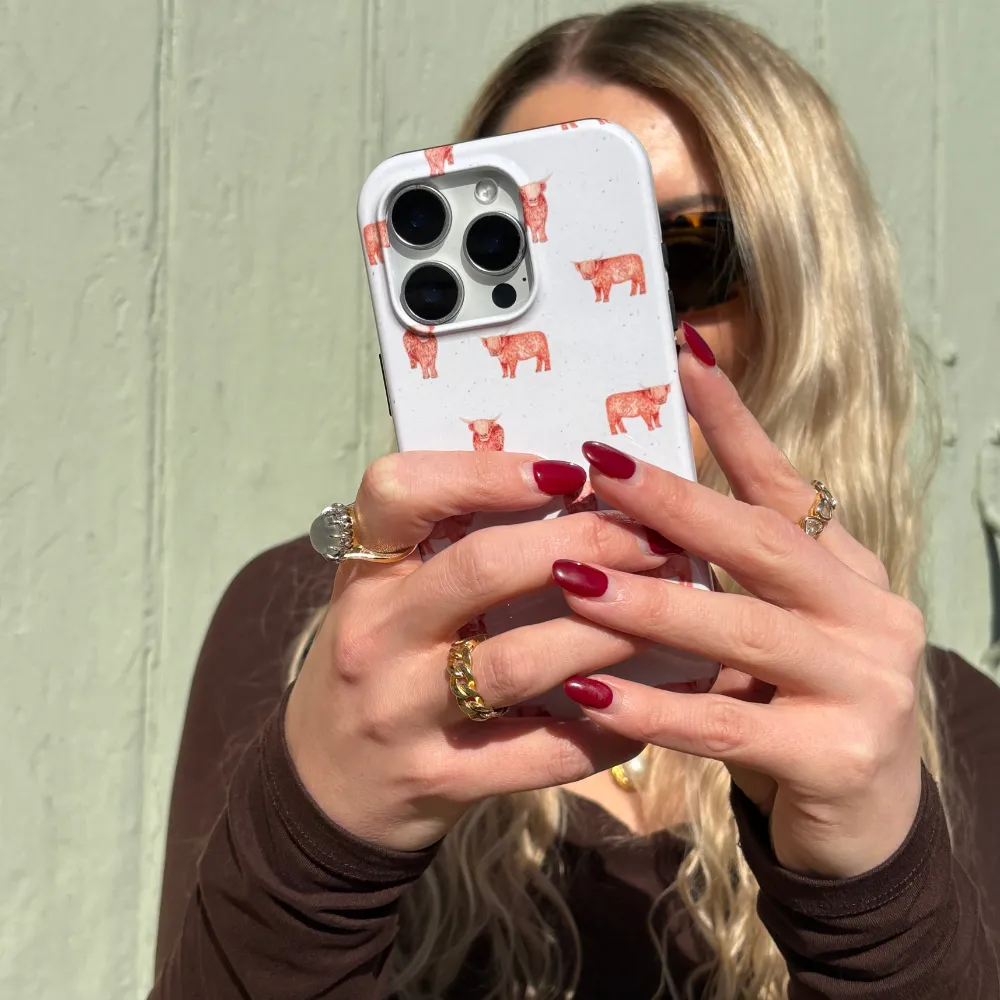 Tough Phone Case - Highland Cow Hybrid Pattern