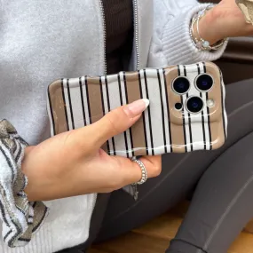 Wavy Phone Case - Retro Stripes Smooth Fit