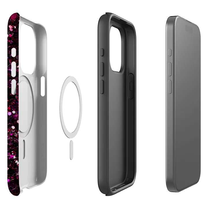 iPhone MagSafe Tough Case -  Rubies By Kitty Joseph (case does not glitter) Smooth Layer Texture