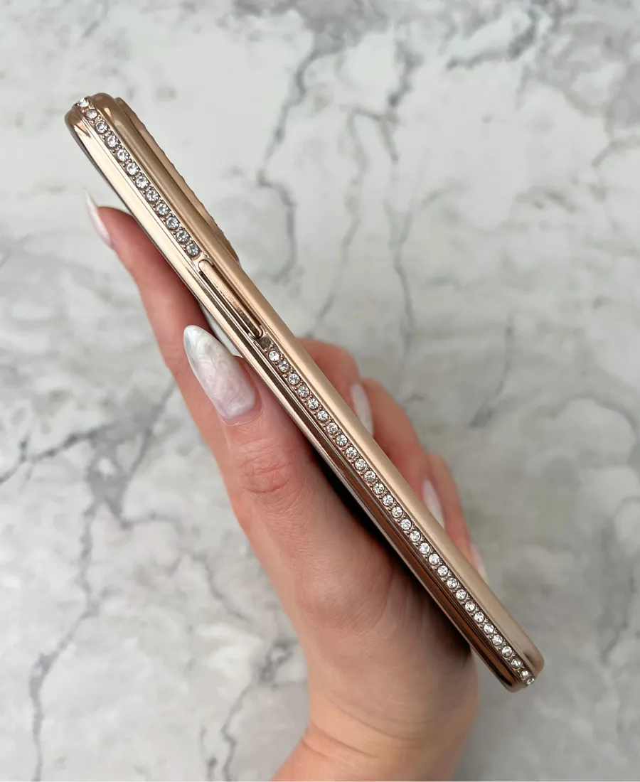 Gold Glam MagSafe Phone Case Everyday Function Soft Surface Design