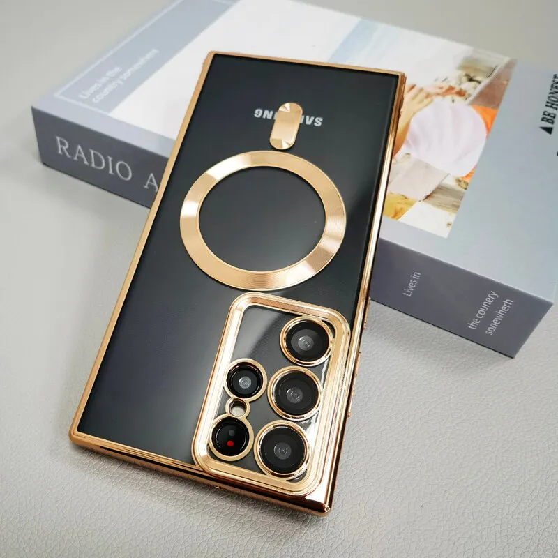 Minimal Frame Transparent for Magsafe Magnetic Case for Samsung Galaxy S24-S23-22 Series