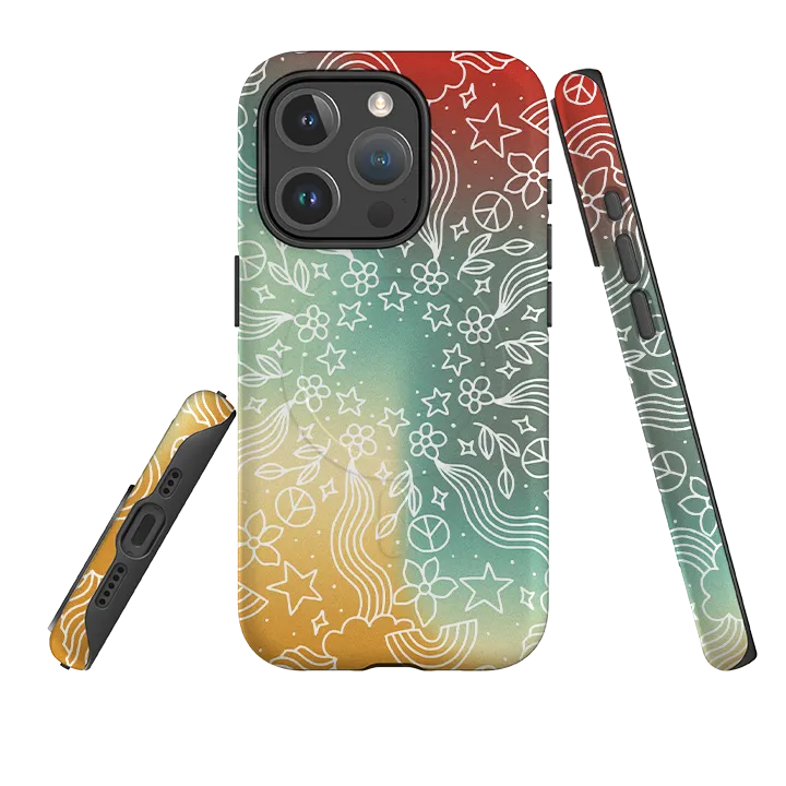 iPhone MagSafe Tough Case - Galaxy Mandala Hand Friendly
