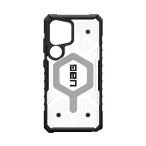 Durable Protection Layer Clear Finish UAG Pathfinder Clear Magsafe Case - Samsung Galaxy S25 Ultra - Silver (UAG-GS25U-PCLMI)