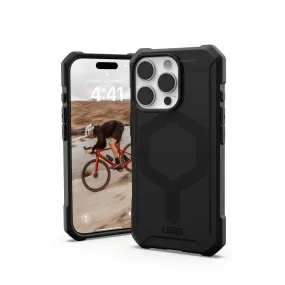 UAG Essential Armor Magsafe Case - Apple iPhone 16 Pro - Black (UAG-I16PR-EAMBK) Glossy Pattern Matte Guard