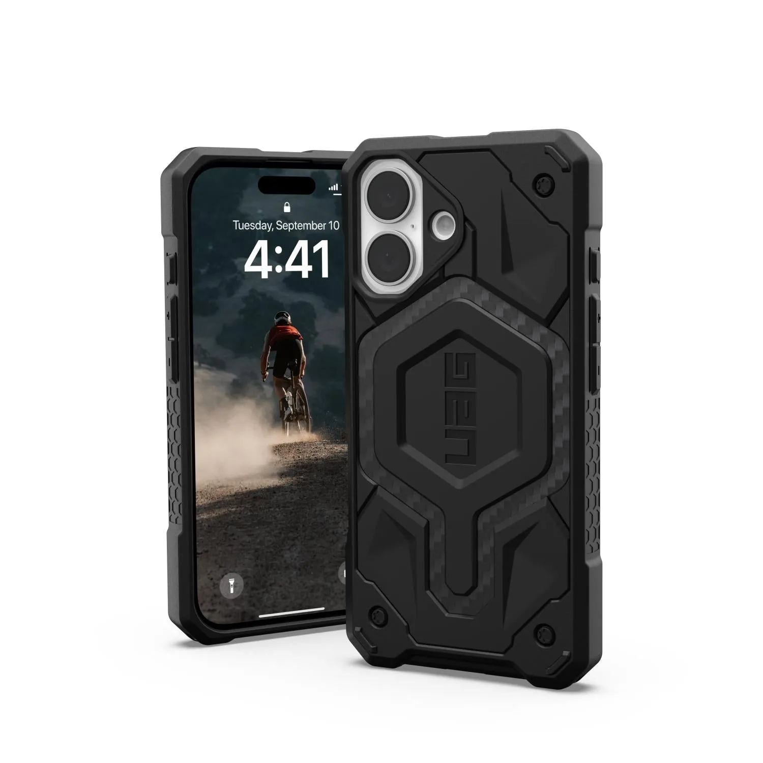 Functional Design UAG Monarch Case - Apple iPhone 16 - Carbon Fibre (UAG-I16-MONCF)