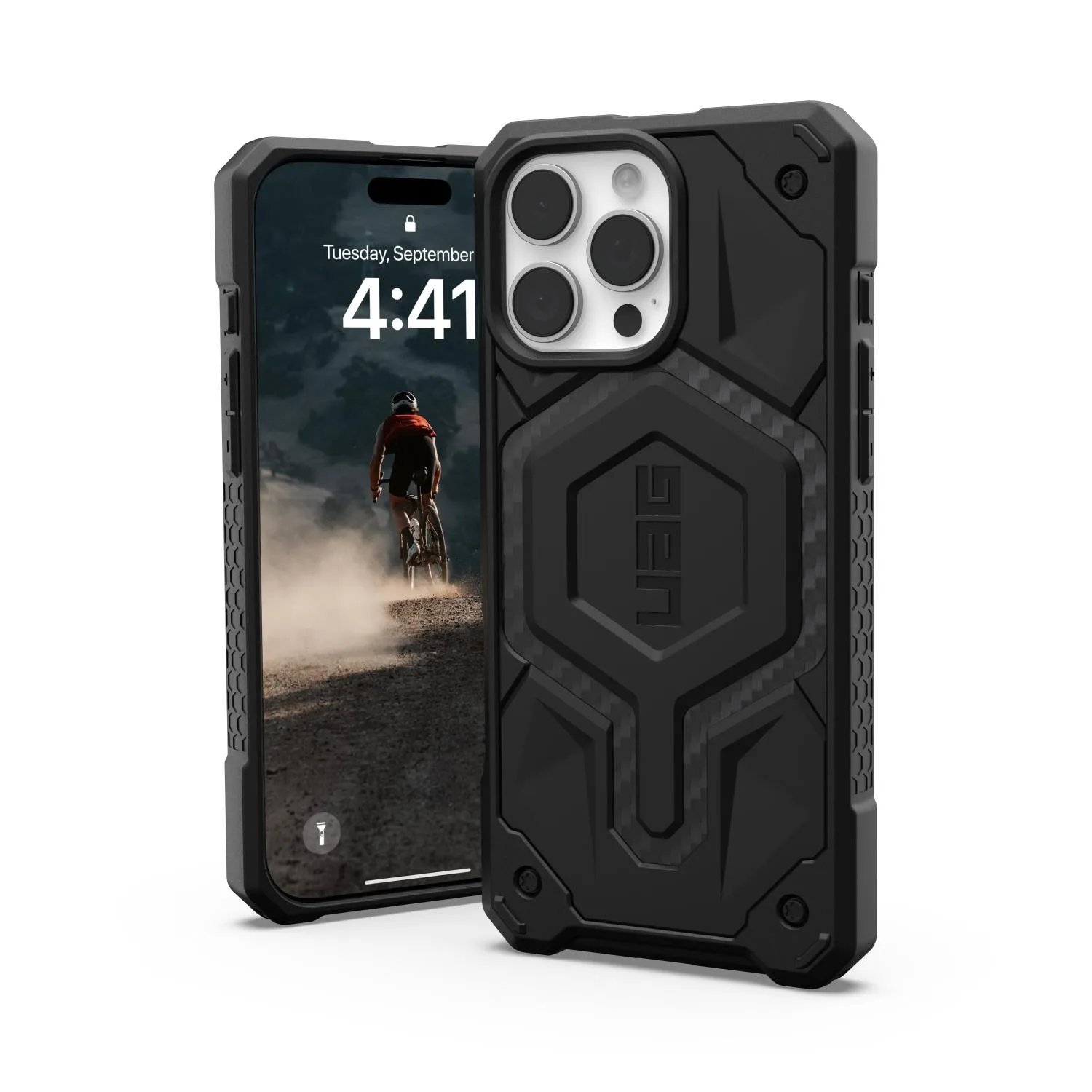 Protective cover Premium Style UAG Monarch Case - Apple iPhone 16 Pro Max - Carbon Fibre (UAG-I16PM-MONCF)