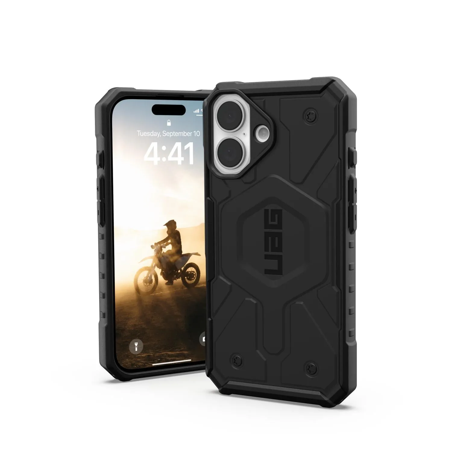 Sleek Guard UAG Pathfinder Magsafe Case - Apple iPhone 16 - Black (UAG-I16-PTHMB)