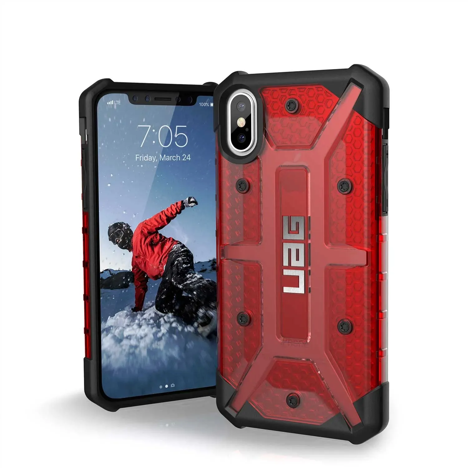 UAG Plasma Case -  Apple iPhone X Magma Red Durable Build Quality