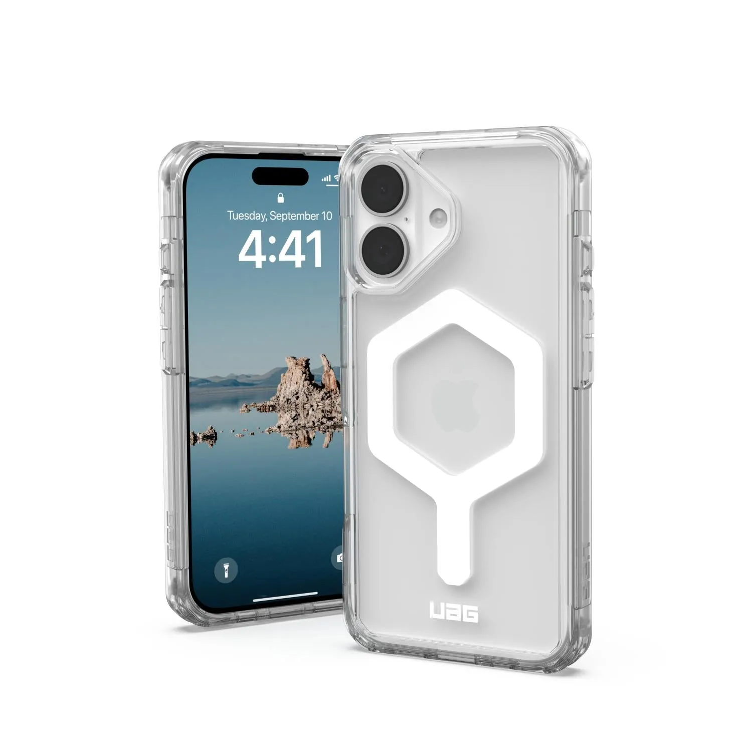 UAG Plyo Magsafe Case - Apple iPhone 16 - Ice & White (UAG-I16-MPLYW) Luxury Look Minimal Aesthetic