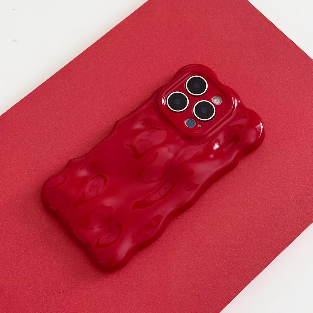 Hard Edge Daily Style 3D Bubble Phone Case - Cherry