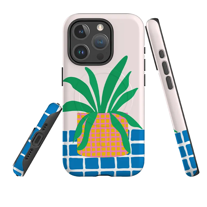 iPhone MagSafe Tough Case - Summer Vine Color Pattern Glossy Texture Layer