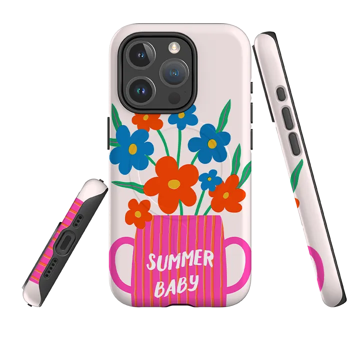 Vivid Pattern Travel Ready iPhone MagSafe Tough Case - Summer Baby
