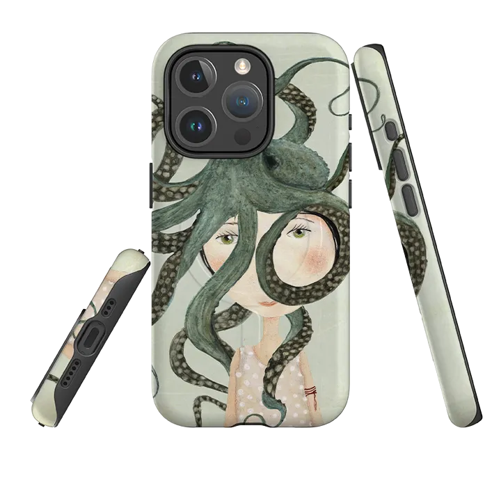 Smooth Layer Texture clean design iPhone MagSafe Tough Case - Octopus Girl By Katherine Quinn