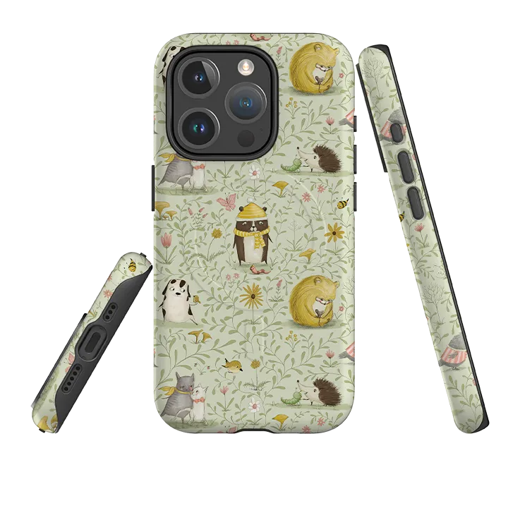 iPhone MagSafe Tough Case - Animal Meetings By Maja Lindberg Shock absorption