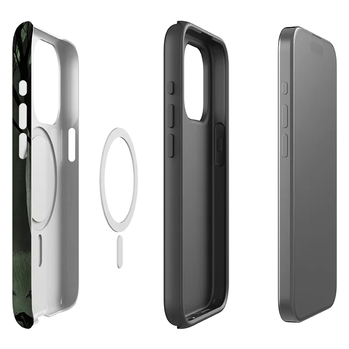 Edge Shield Hybrid Edge Finish iPhone MagSafe Tough Case - The Raven Girl By Maja Lindberg