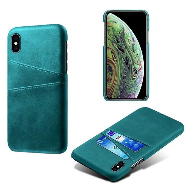 Leather Card Holder Case for iPhone slim fit