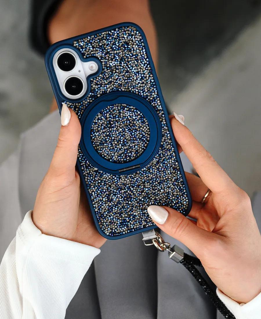 Polished Style Travel Friendly Midnight Gem MagSafe Phone Case