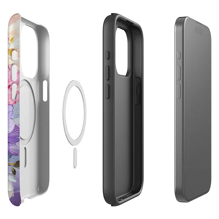 Flexible frame iPhone MagSafe Tough Case - Summer Floral Saffron