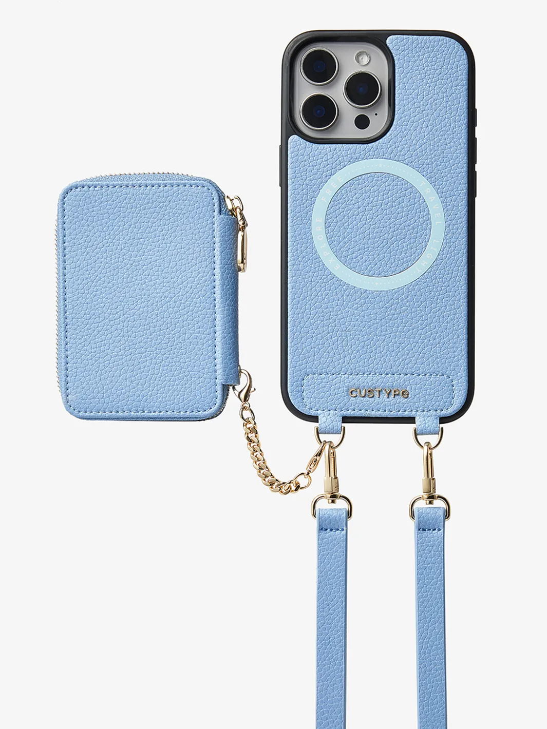 Unique Design Set- Detachable Wireless Charging Crossbody Wallet Phone Case Set Durable Detail