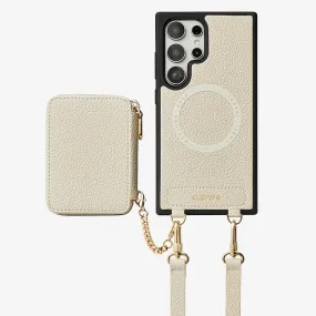 Unique Design Set- Samsung Galaxy Detachable Wireless Charging Crossbody Wallet Phone Case Set Universal Design