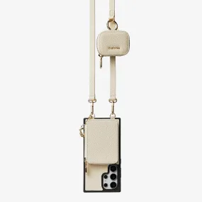 Unique Design Set- Samsung Galaxy Phone Case with Wallet & AirPods Pouch Set Clear Surface