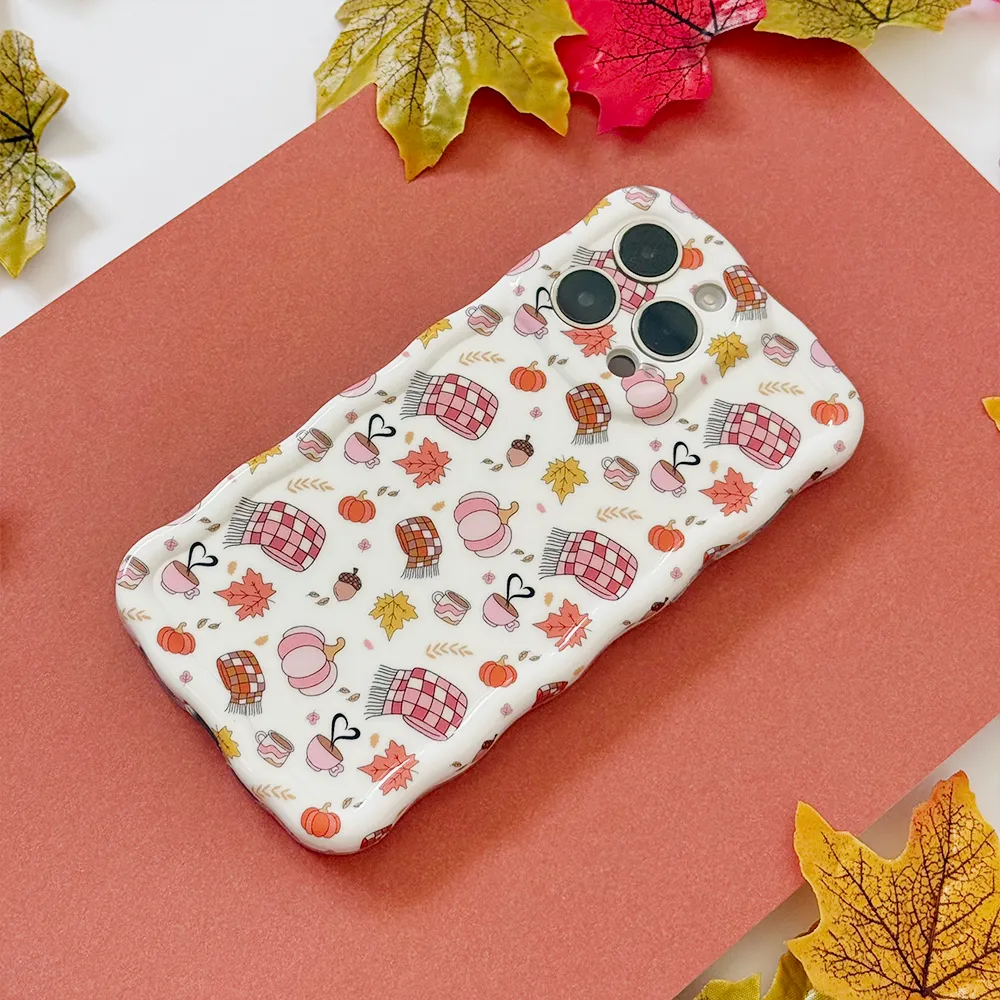 Flexible Feel Protective Quality Wavy Phone Case - All Things Autumn