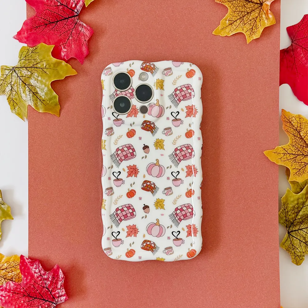 Trendy Look Shock absorption Wavy Phone Case - All Things Autumn