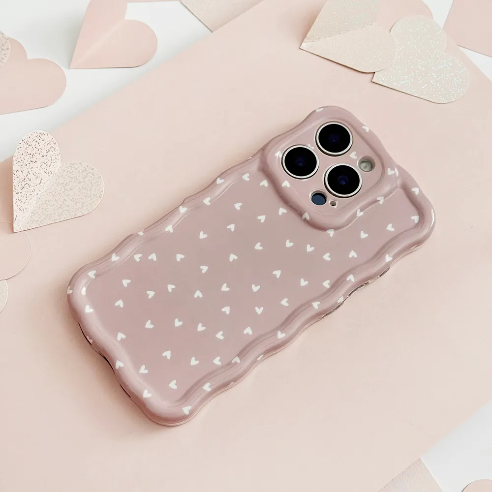 Wavy Phone Case - Chai Hearts Fashionable Texture Protective Corner