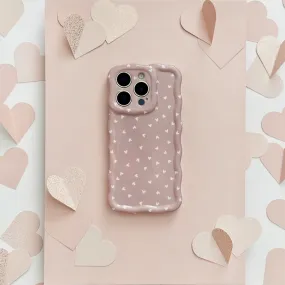 Stylish Finish Texture Wavy Phone Case - Chai Hearts