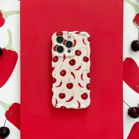 Wavy Phone Case -  Cherry Spice Camera Protection