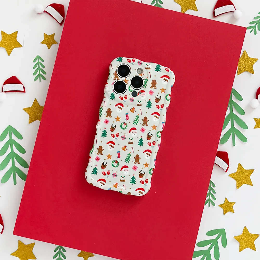 Outdoor Use Colorful Pattern Wavy Phone Case - Christmas Party