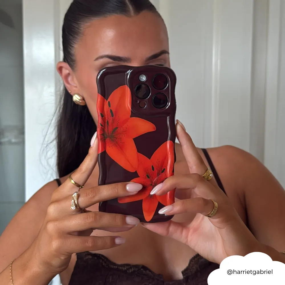 Wavy Phone Case - Cinnamon Lily Smooth Touch Gloss Layer Finish