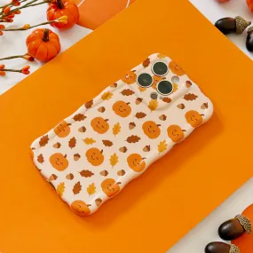 anti dust Frosted surface Wavy Phone Case - Cute Pumpkins