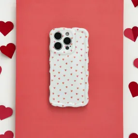 Smooth Look Wavy Phone Case - Mini Hearts