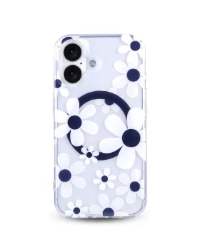 Durable Pattern White Daisy MagSafe Phone Case